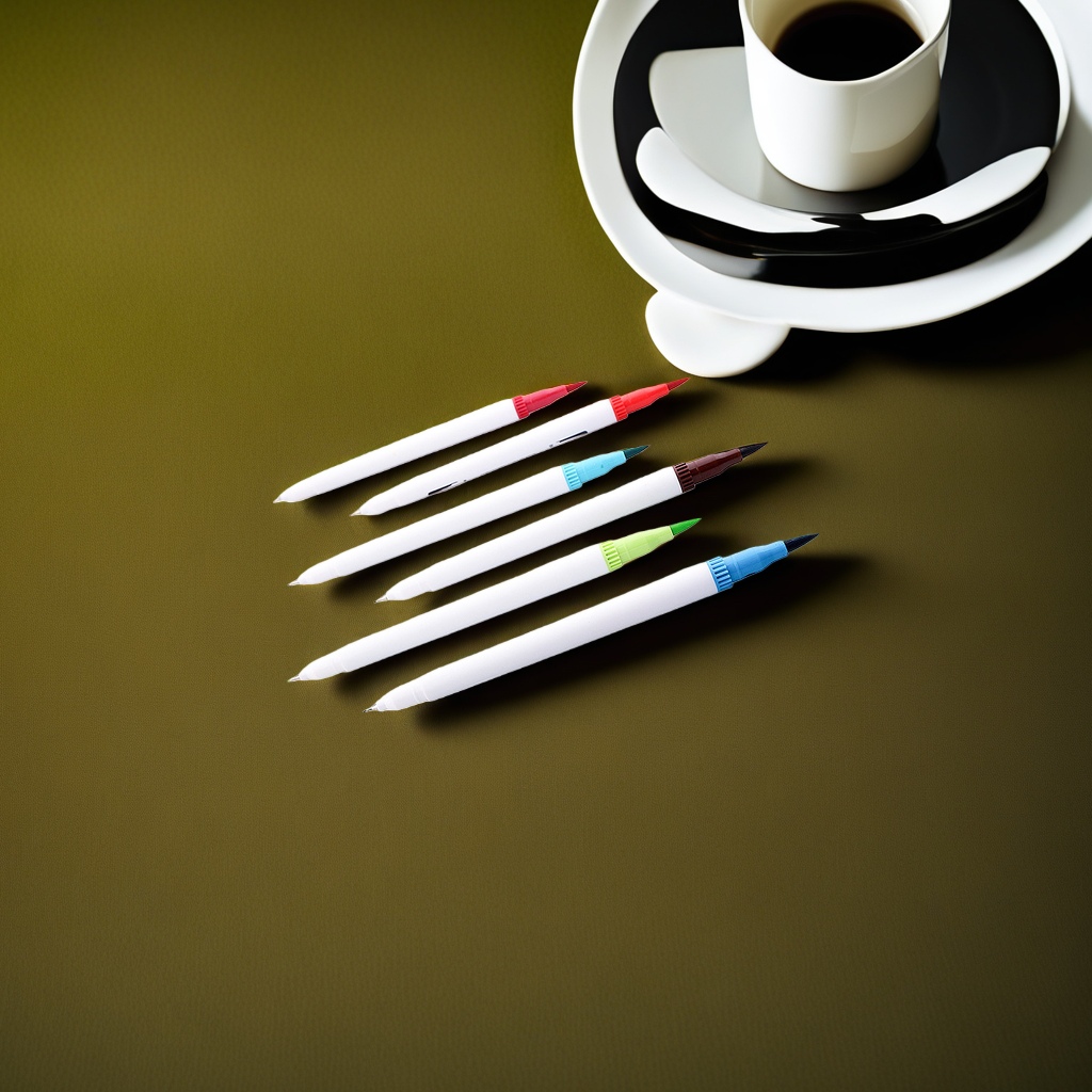 Dual-tip design: A marker pen with both thick and thin tips that can be erased and used for quick-drying color drawing Specification image