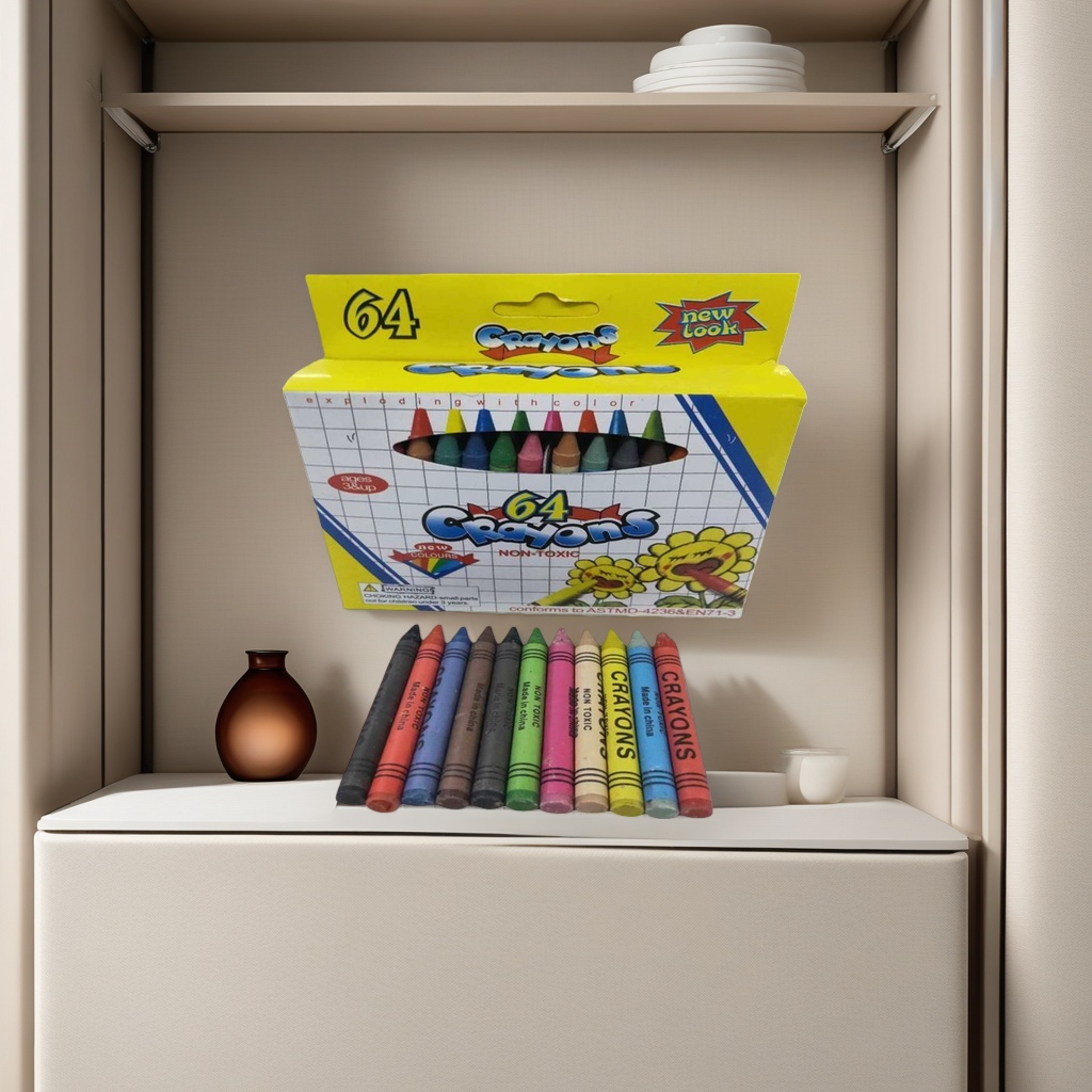 أقلام شمعية بالألوان 24 ملونة بألوان مكيفة خصيصا لرسوم الأطفال، خالية من السموم Specification image