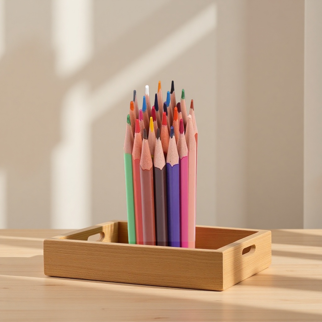 Deli Eco-friendly Wooden Colored Pencils 24-color Art Painting Special Set 191903691 Application Scenario