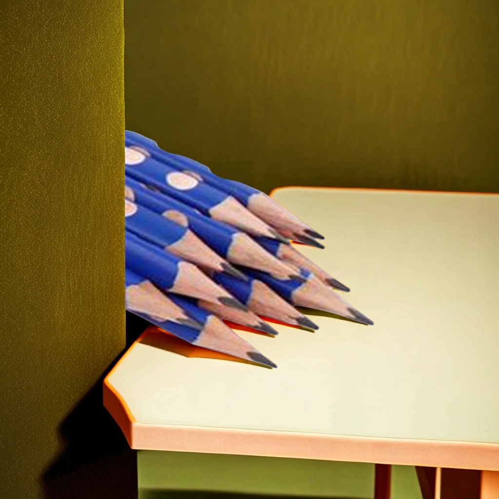 Lápiz azul de puntos lápiz hexagonal de madera HB lápiz de dibujo y escritura Application Scenario