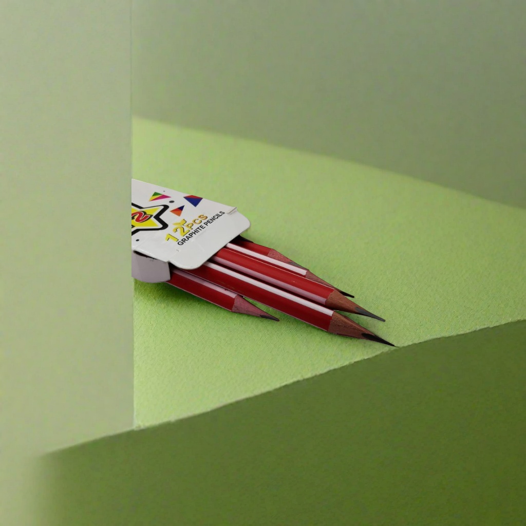 Lápiz rojo madera hexagonal bar HB dibujo lápiz de escritura para examen de estudiante especial
