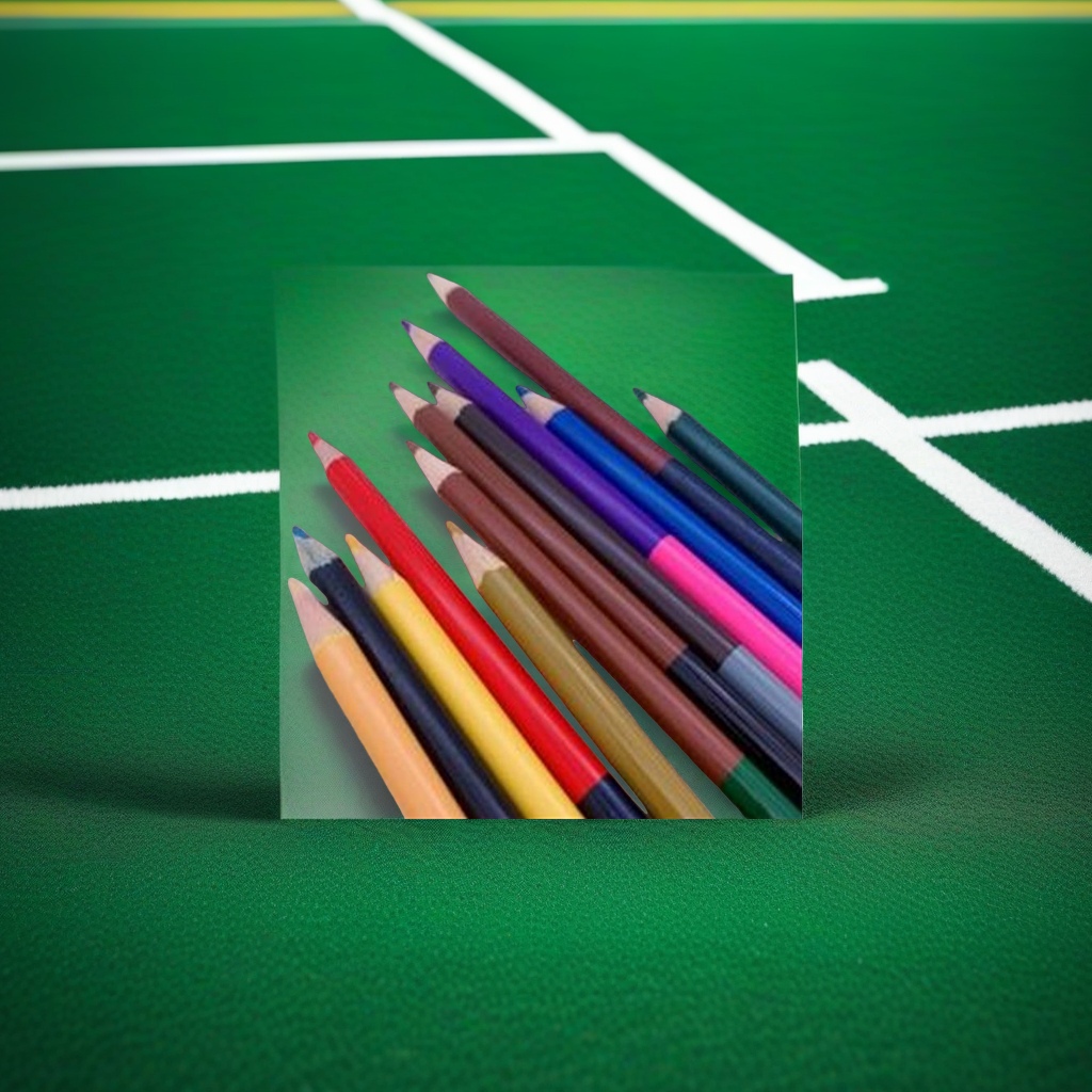 أقلام رصاص ملونة خضراء اللون، مصنوعة من الخشب الملونة اللون، ومصممة خصيصا للرسم الرسم Specification image