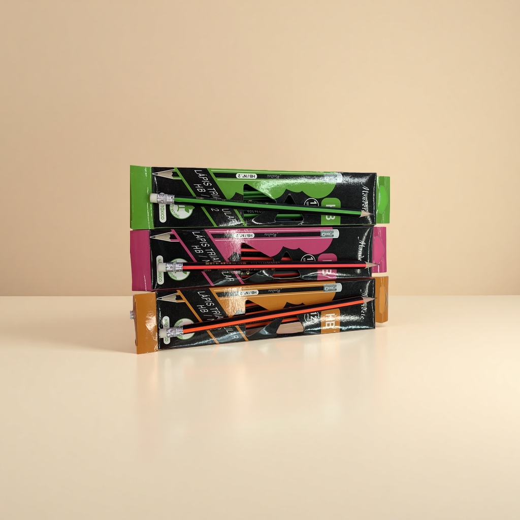 Colored pencil packaging box with pencil set, specially designed for children's drawing, made of eco-friendly wood and can be sharpened details Picture