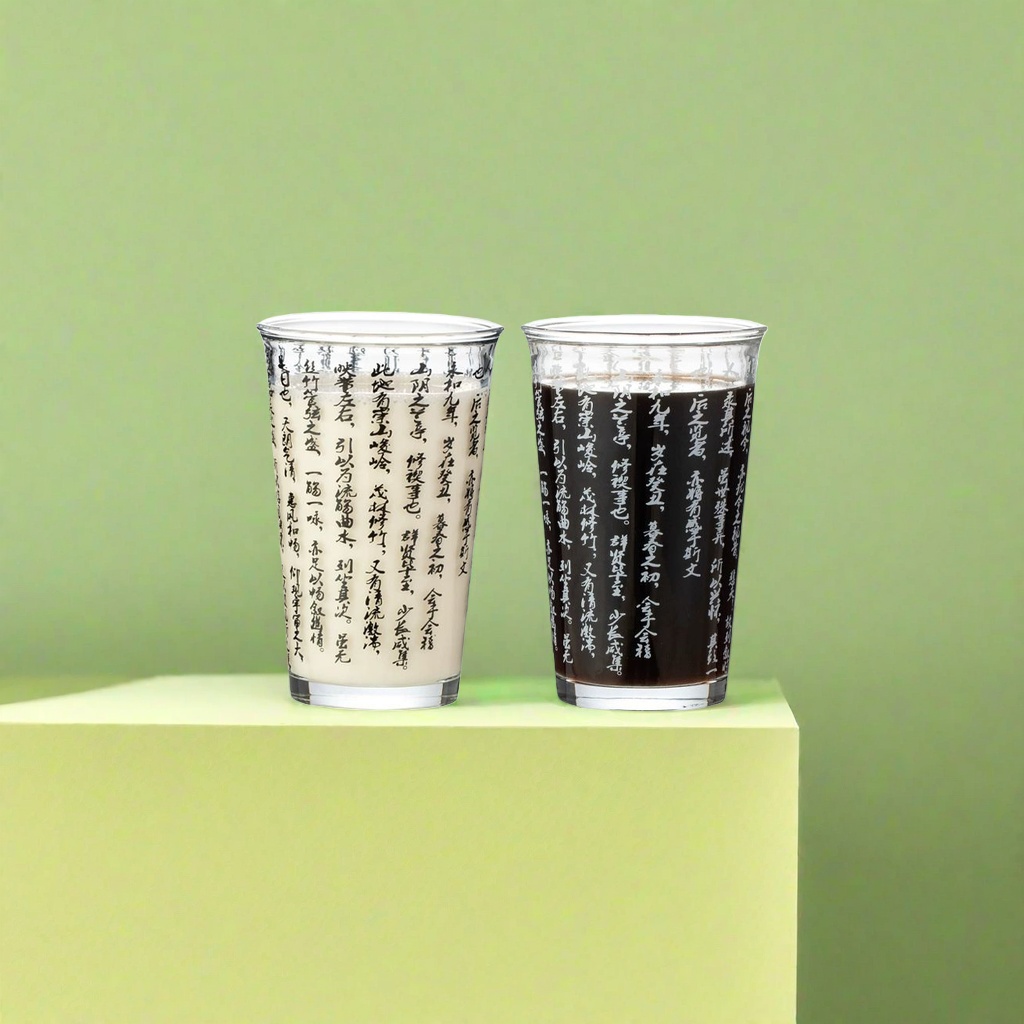 350ml high borosilicate heat-resistant glass cup, lead-free and non-toxic household and office water cup Specification image