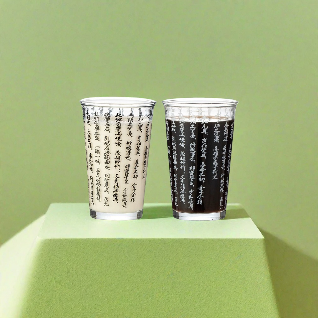350ml high borosilicate heat-resistant glass cup, lead-free and non-toxic household and office water cup