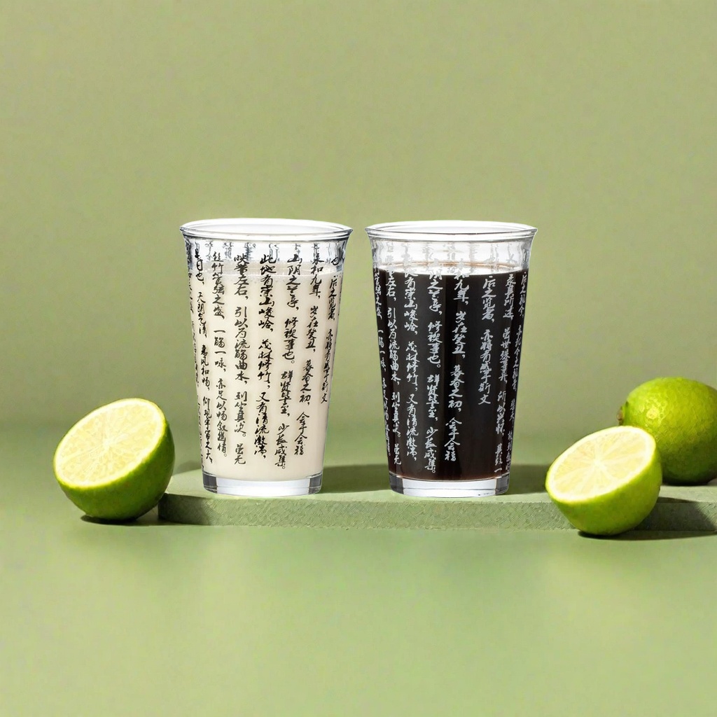 350ml high borosilicate heat-resistant glass cup, lead-free and non-toxic household and office water cup details Picture