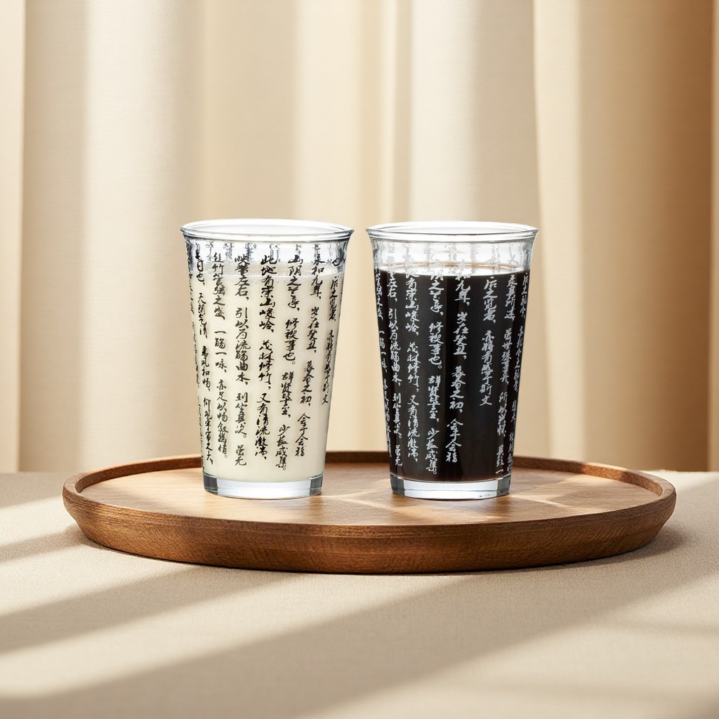 Glass cup, high borosilicate heat-resistant double-layer insulating water cup 350ml