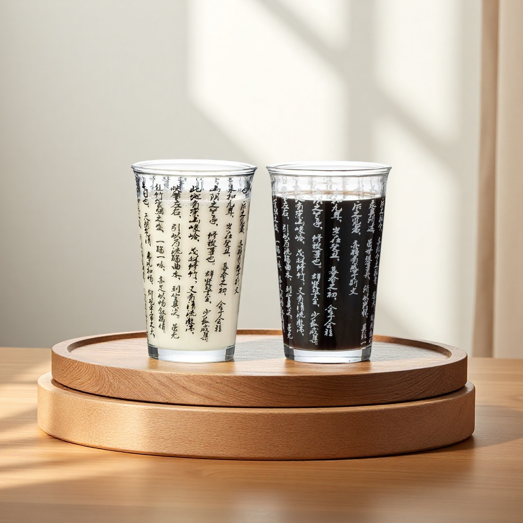 Glass cup, high borosilicate heat-resistant double-layer insulating water cup 350ml details Picture