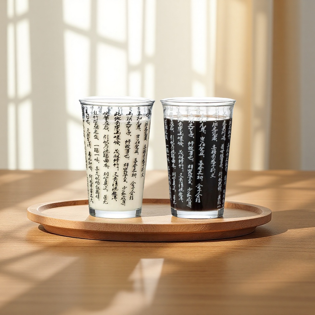 Glass cup, high borosilicate heat-resistant double-layer insulating water cup 350ml Specification image