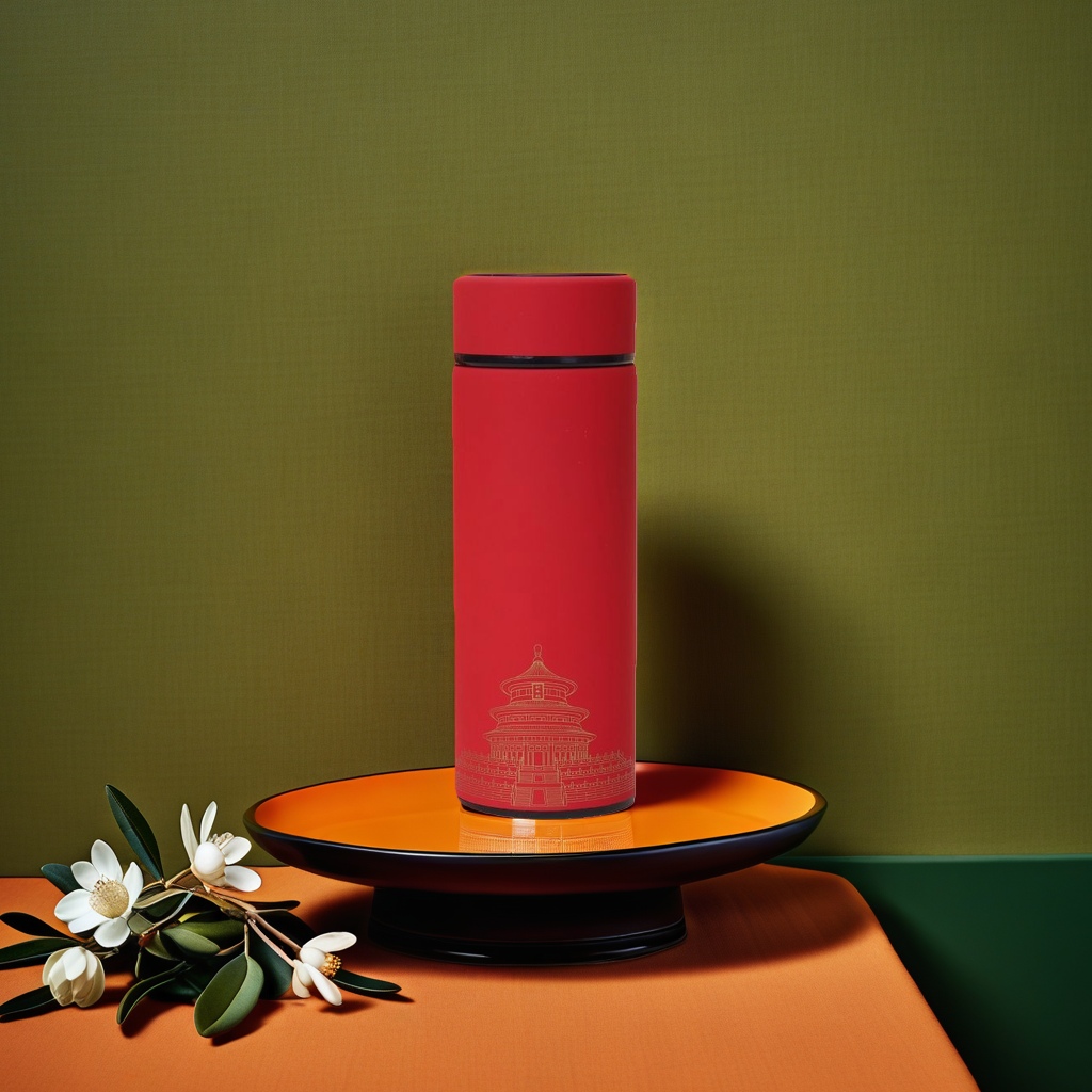 Red insulated cup, 304 stainless steel vacuum insulated portable water cup, 500ml details Picture