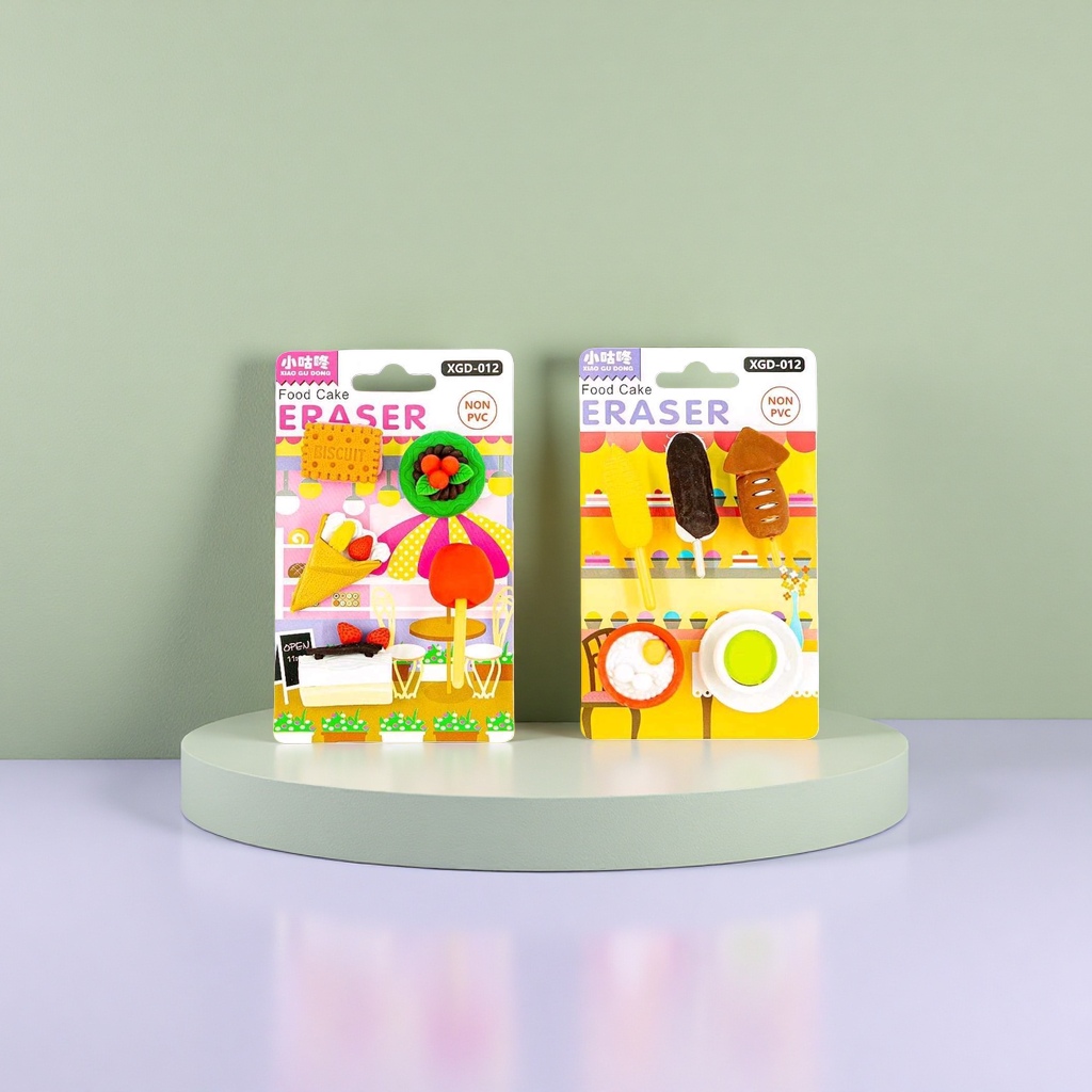 彩色食品造型橡皮擦可爱零食卡通学生文具创意橡皮