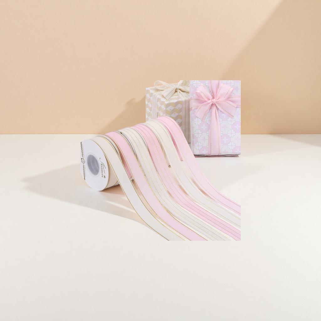 Handmade DIY gift bows with colorful wide ribbons for ribbon roll decoration details Picture