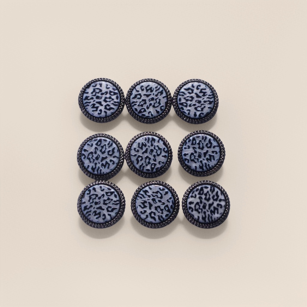 Leopard print pattern button decorative fashion items Application Scenario