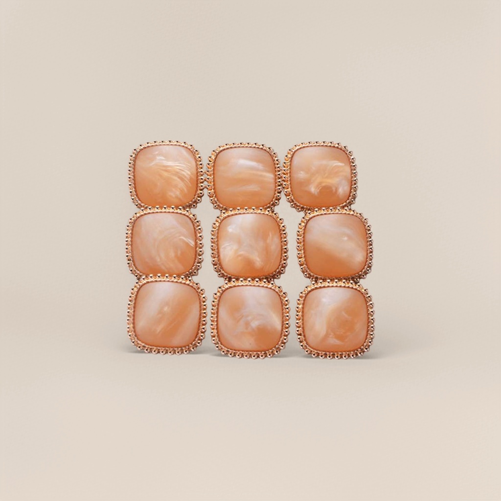 Square shell decorative buttons, DIY clothing accessories, made of natural materials Application Scenario