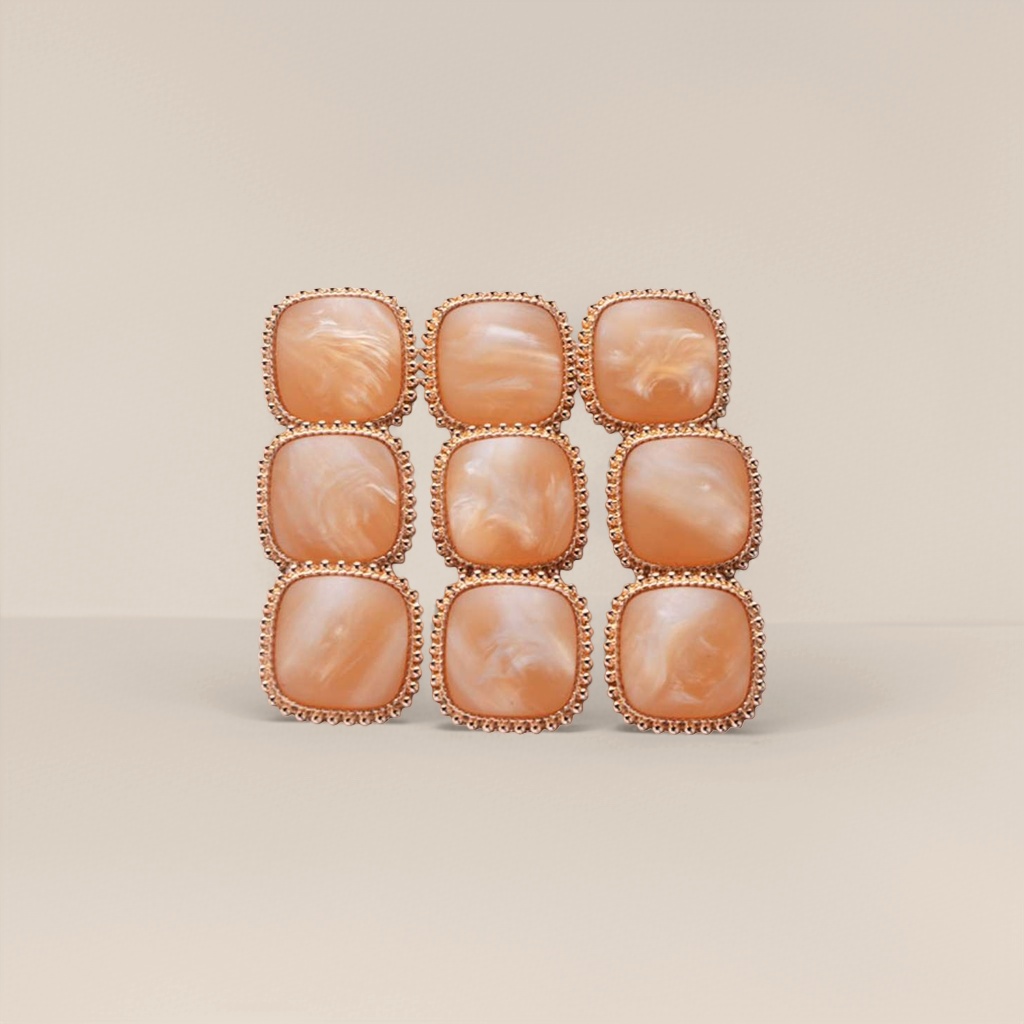 Square shell decorative buttons, DIY clothing accessories, made of natural materials details Picture