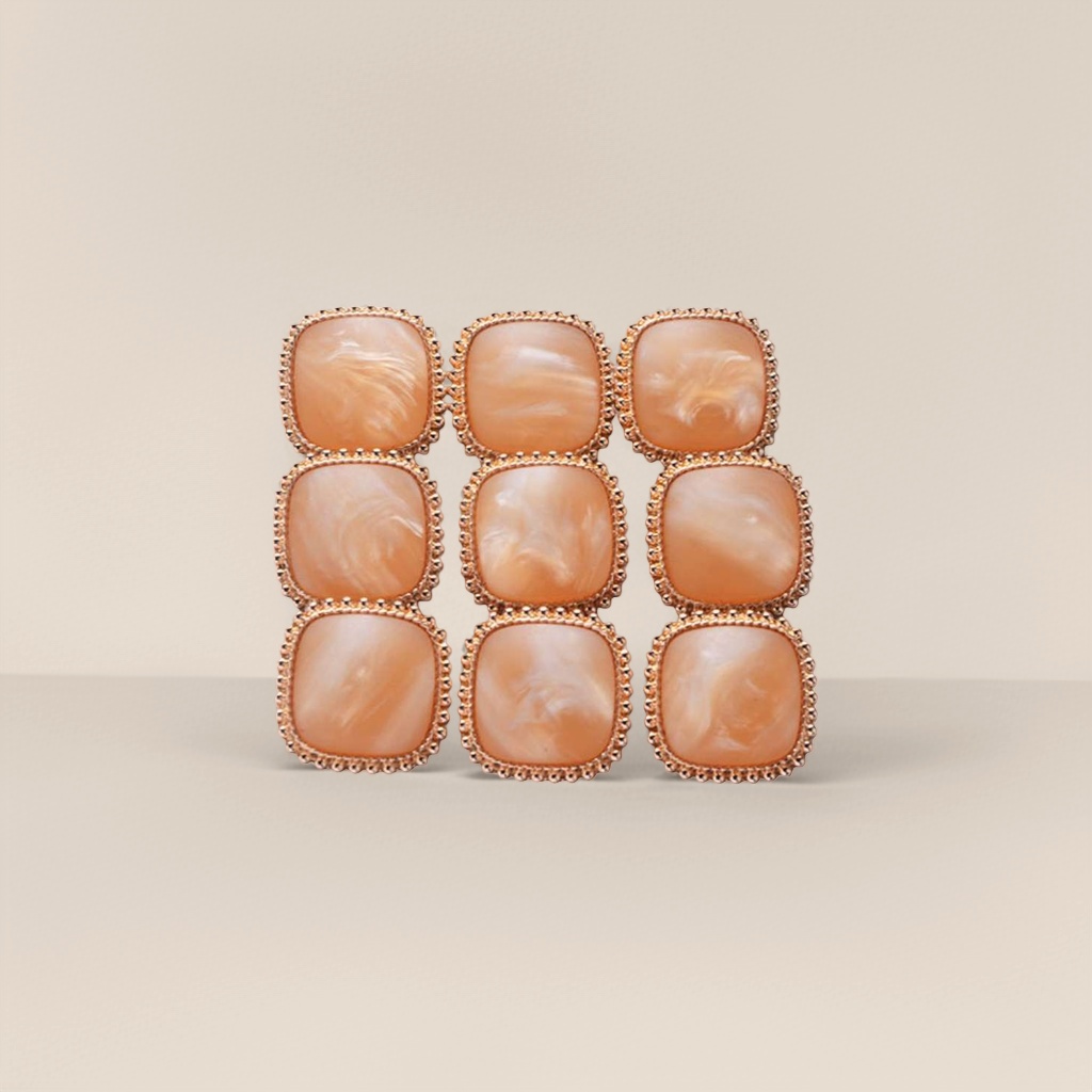 Square shell decorative buttons, DIY clothing accessories, made of natural materials Specification image