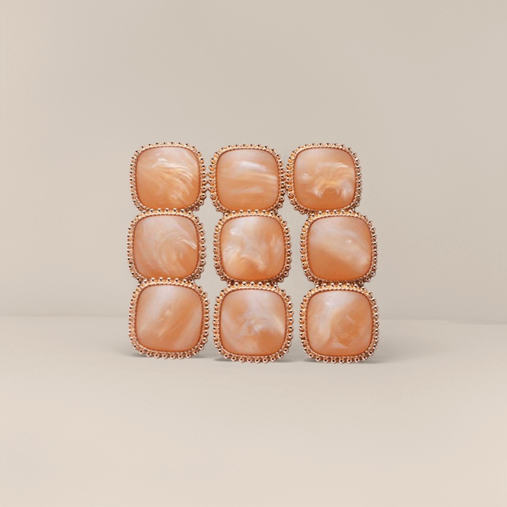 Square shell decorative buttons, DIY clothing accessories, made of natural materials