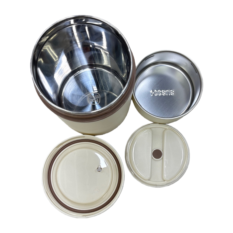 Portable compartment-type glass fresh-keeping lunch box made of stainless steel and plastic, a combination of daily necessities Item Picture