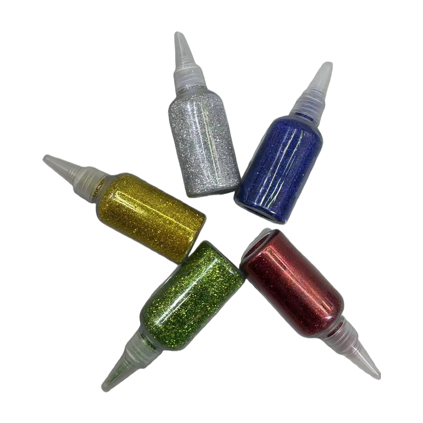 Colorful glitter bottle, shiny decoration, DIY material, 30ml transparent bottle, gold onion powder glitter Item Picture