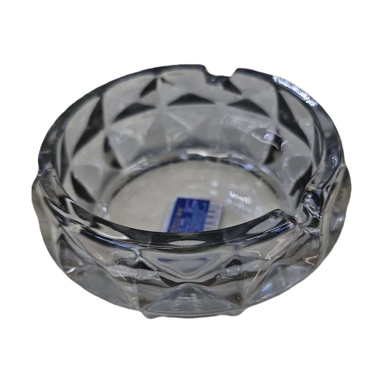 High-transparency glass ashtray for office and household use, heat-resistant and anti-scald desktop storage Item Picture