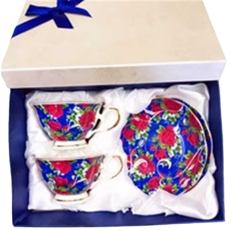 Ceramic tea set with tea cups and saucers, a simple Japanese home tea drink combination Item Picture