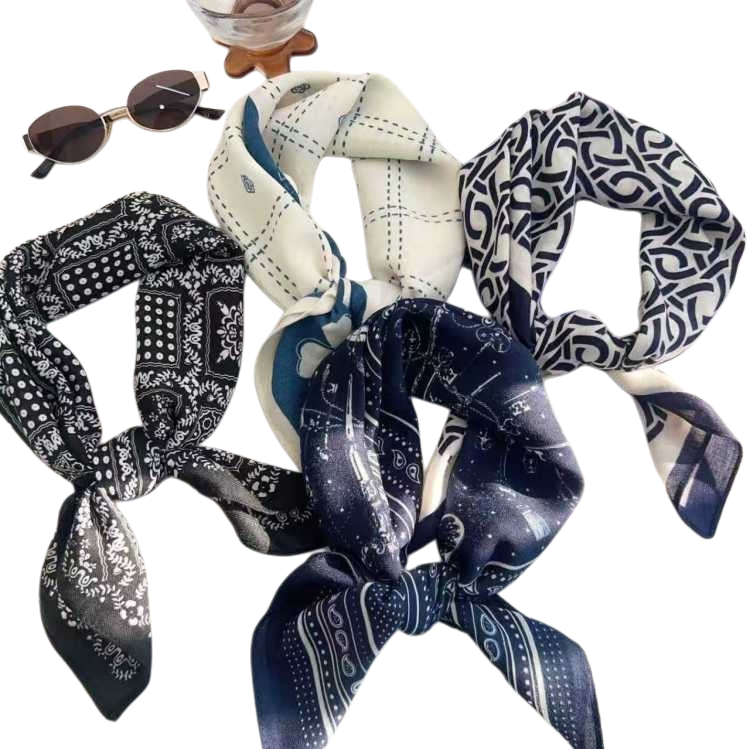 Silk scarf + silk scarf Item Picture