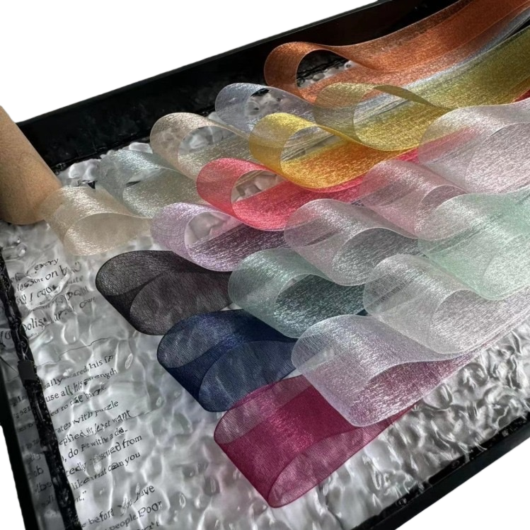وأشرطة ملونة وشفافة مزخرفة بأغلفة من علب عريضة من الأقواس اليدوية Item Picture