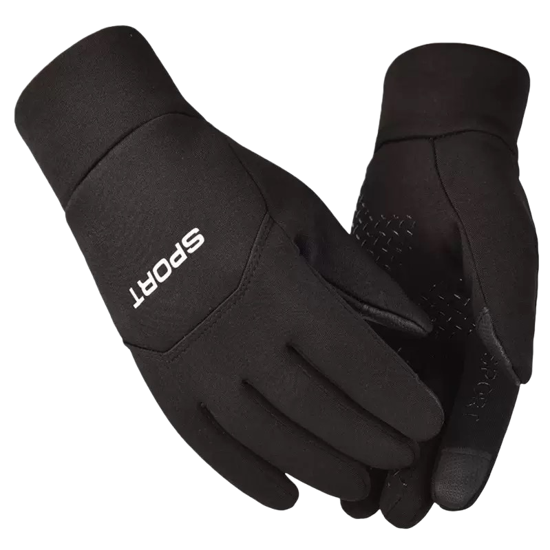 Black sports gloves are breathable, anti-slip, thickened and warm, suitable for cycling and fitness training Item Picture