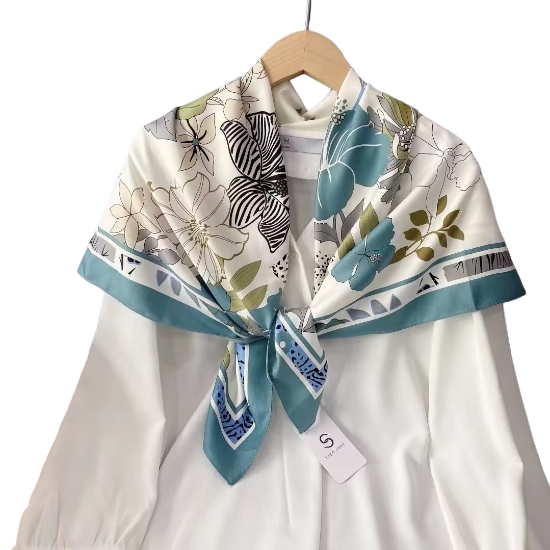 The mulberry silk women's handkerchief is a light, smooth and elegant accessory that can be used all year round Item Picture