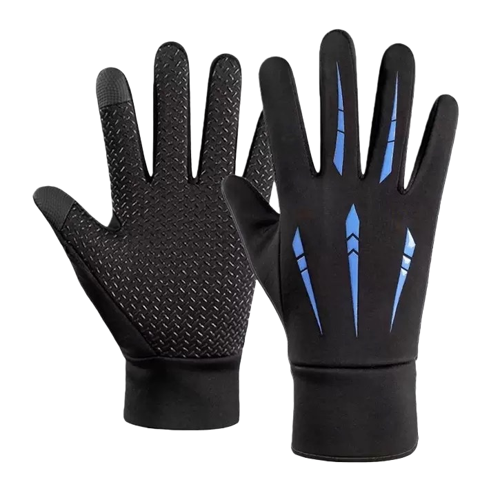 Black sports gloves made of high-elasticity Lycra fabric with a seamless fit, specially designed for training ski gloves Item Picture