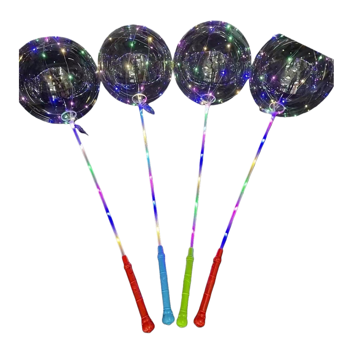 Luminous balloon transparent sphere with colorful light magic wand, festive party decoration Item Picture