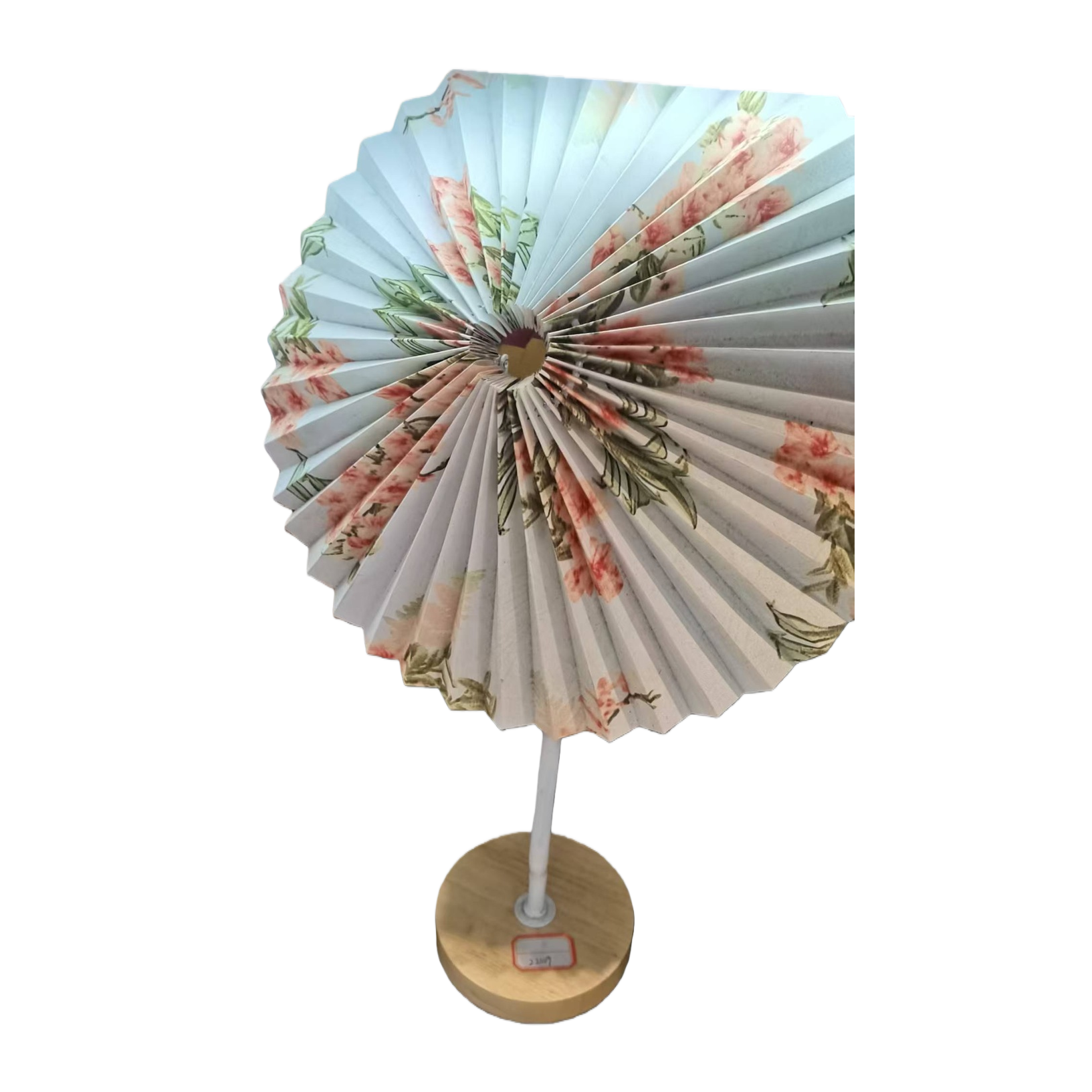 Floral pattern folding fan decorations, wall hangings for the living room and bedroom, handcrafted fabric, retro style Item Picture