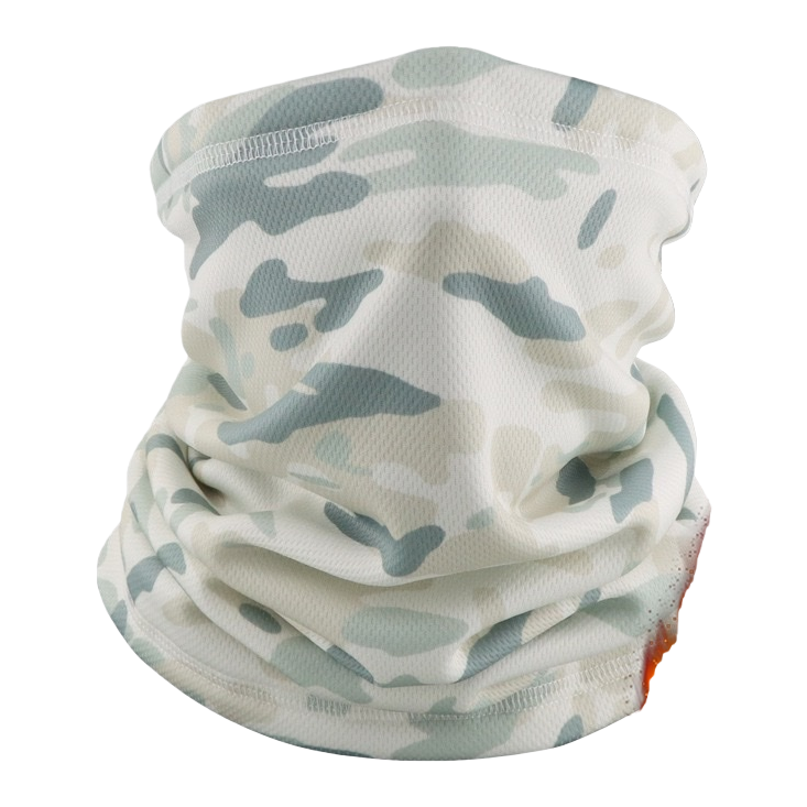 The camouflage patterned knitted scarf is elastic, breathable and suitable for outdoor sports all year round Item Picture