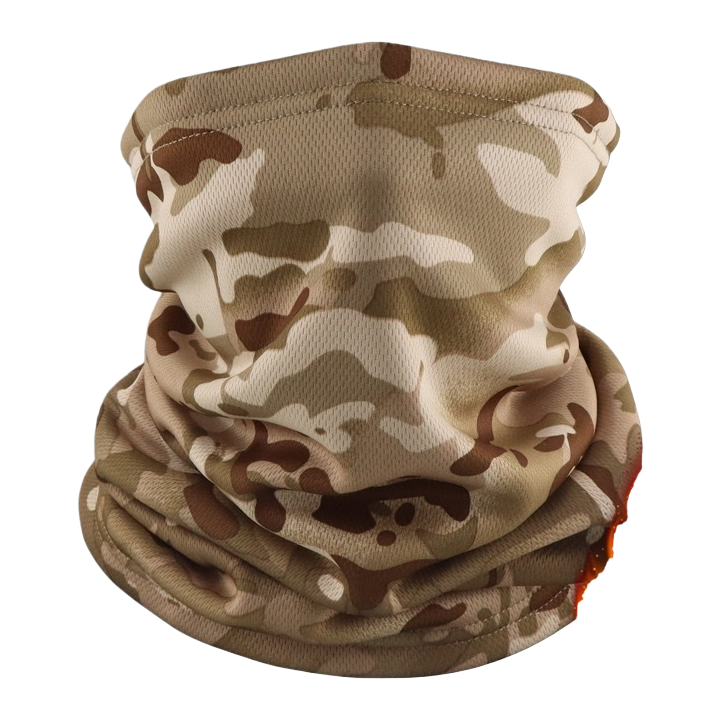 Thickened cotton neck scarf with camouflage pattern for winter outdoor cold protection and neck care Item Picture