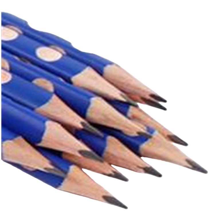 Lápiz azul lunares lápiz hexagonal madera HB escritura dibujo papelería Item Picture