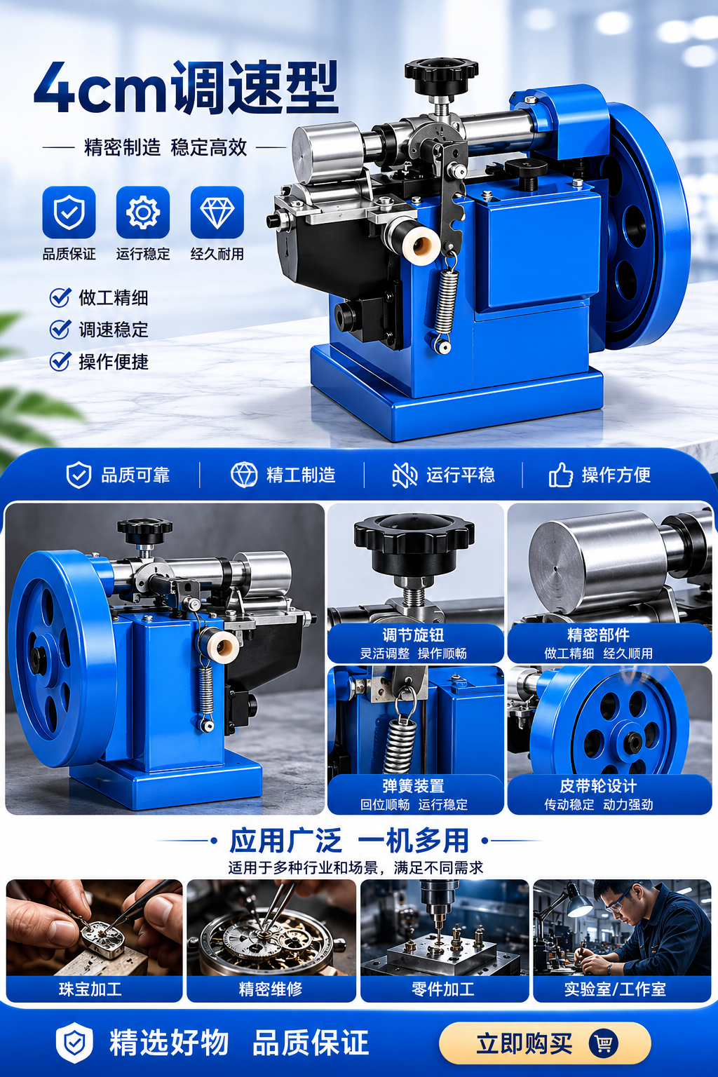 调速型小型车床 金属加工机床 台式数控车床 家用工业两用详情1