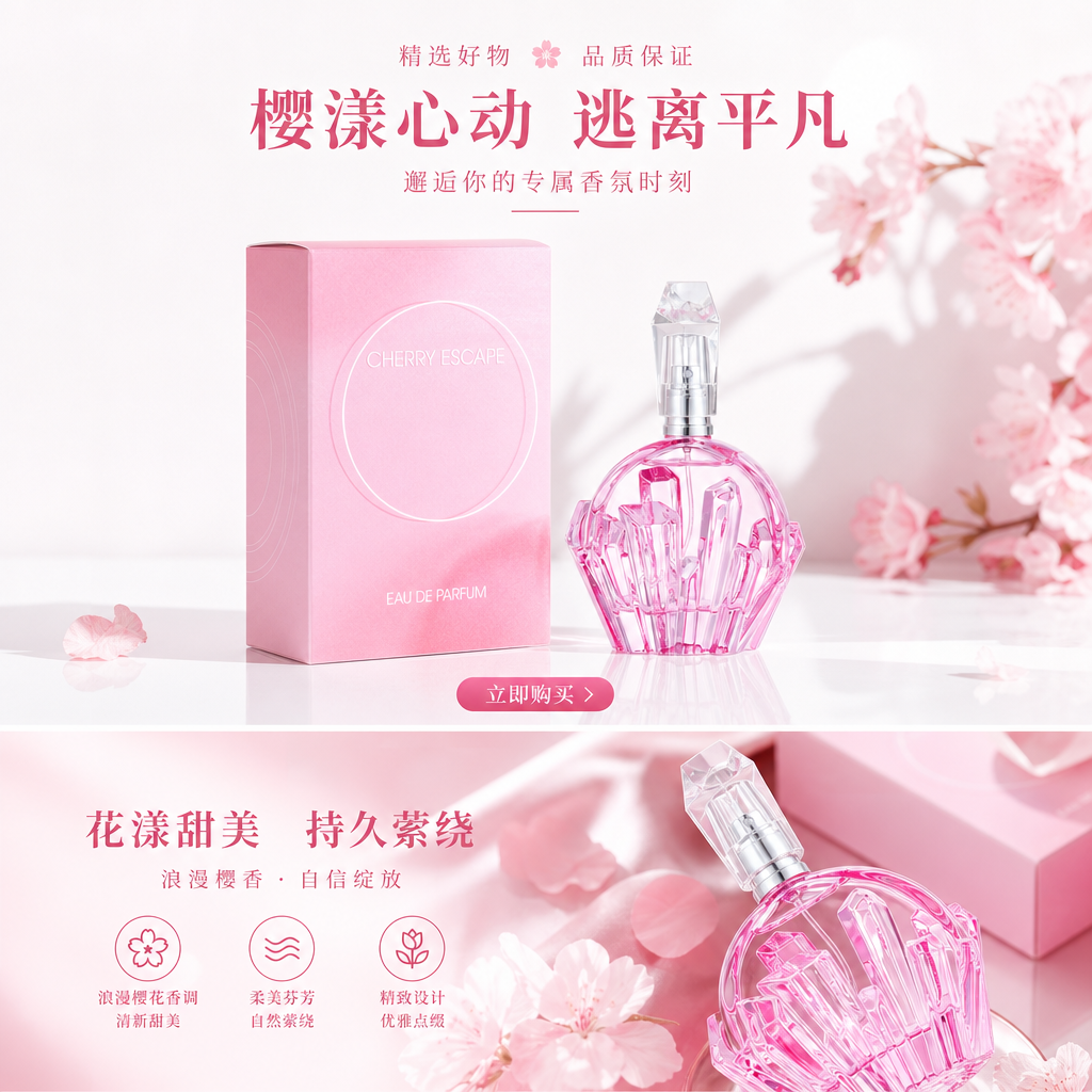 Pink Cherry Blossom Perfume 100ml New 2026 pic 1