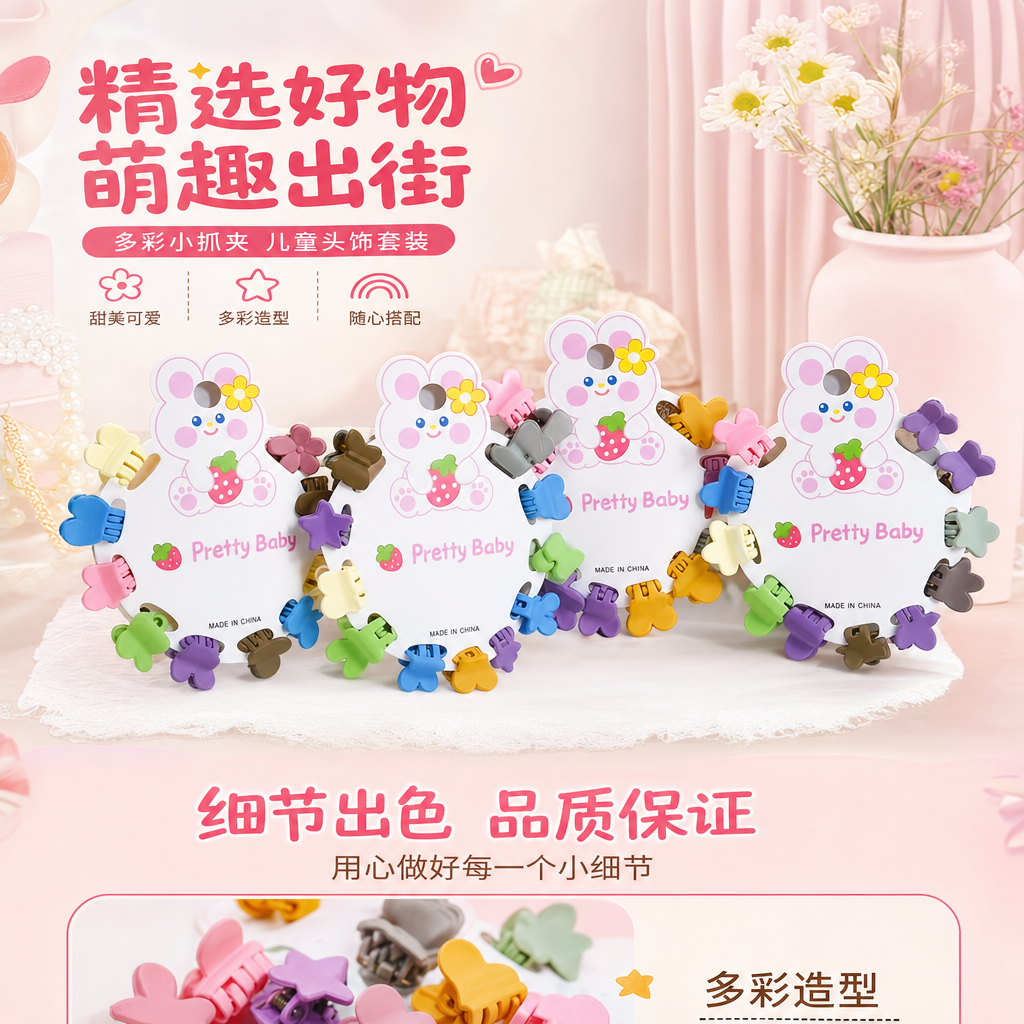 可爱兔子造型香蕉夹发夹抓夹饰品发卡详情1