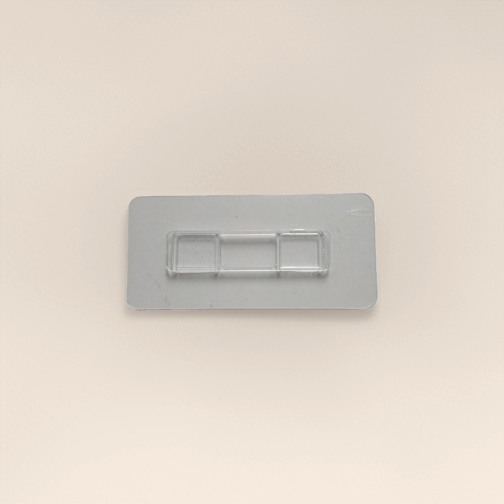 Non-drilling, seamless, plastic long strip wall hanging double-hook accessory, creative mother-and-child hook hook details Picture
