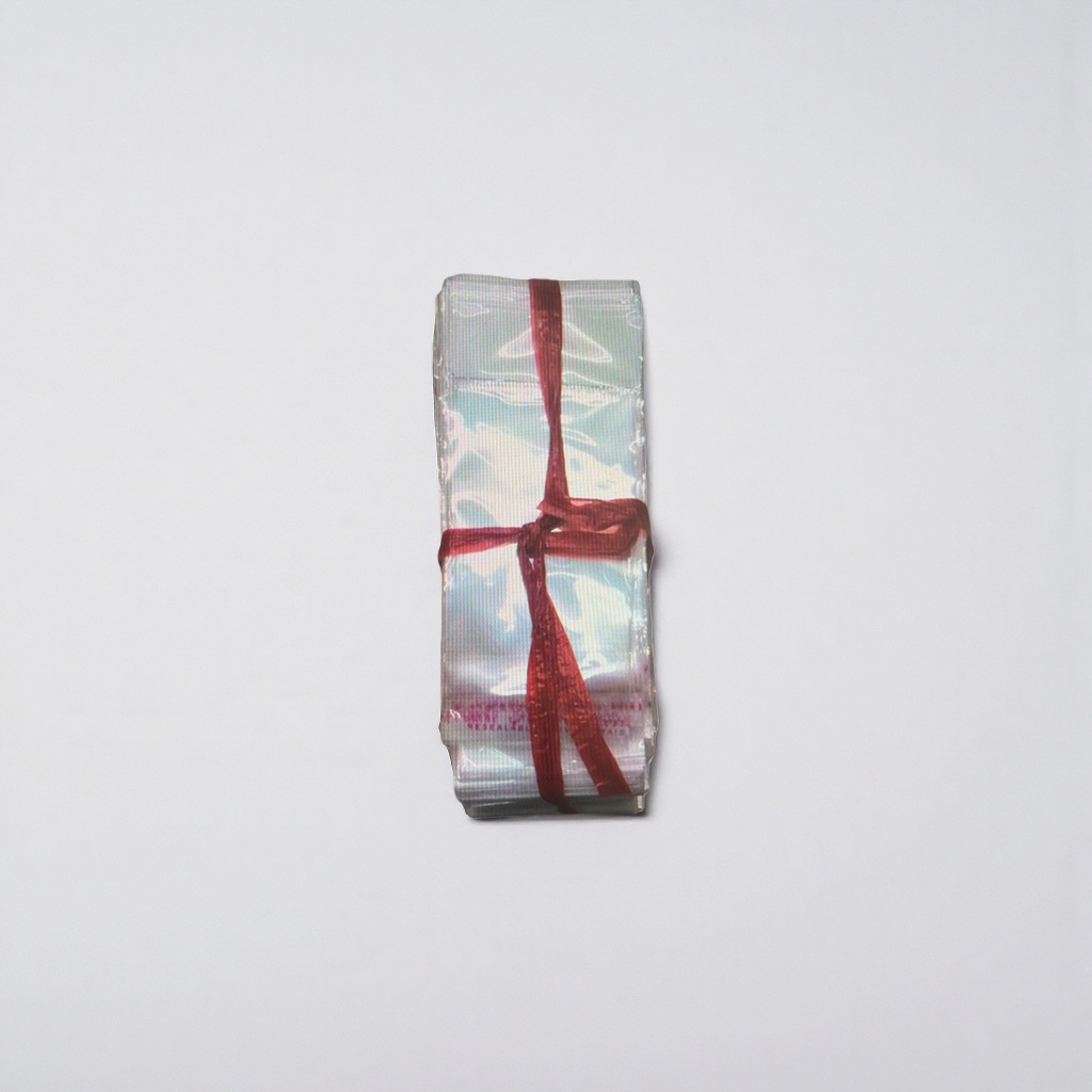The main body of the transparent packaging bag is tied with a red ribbon Application Scenario