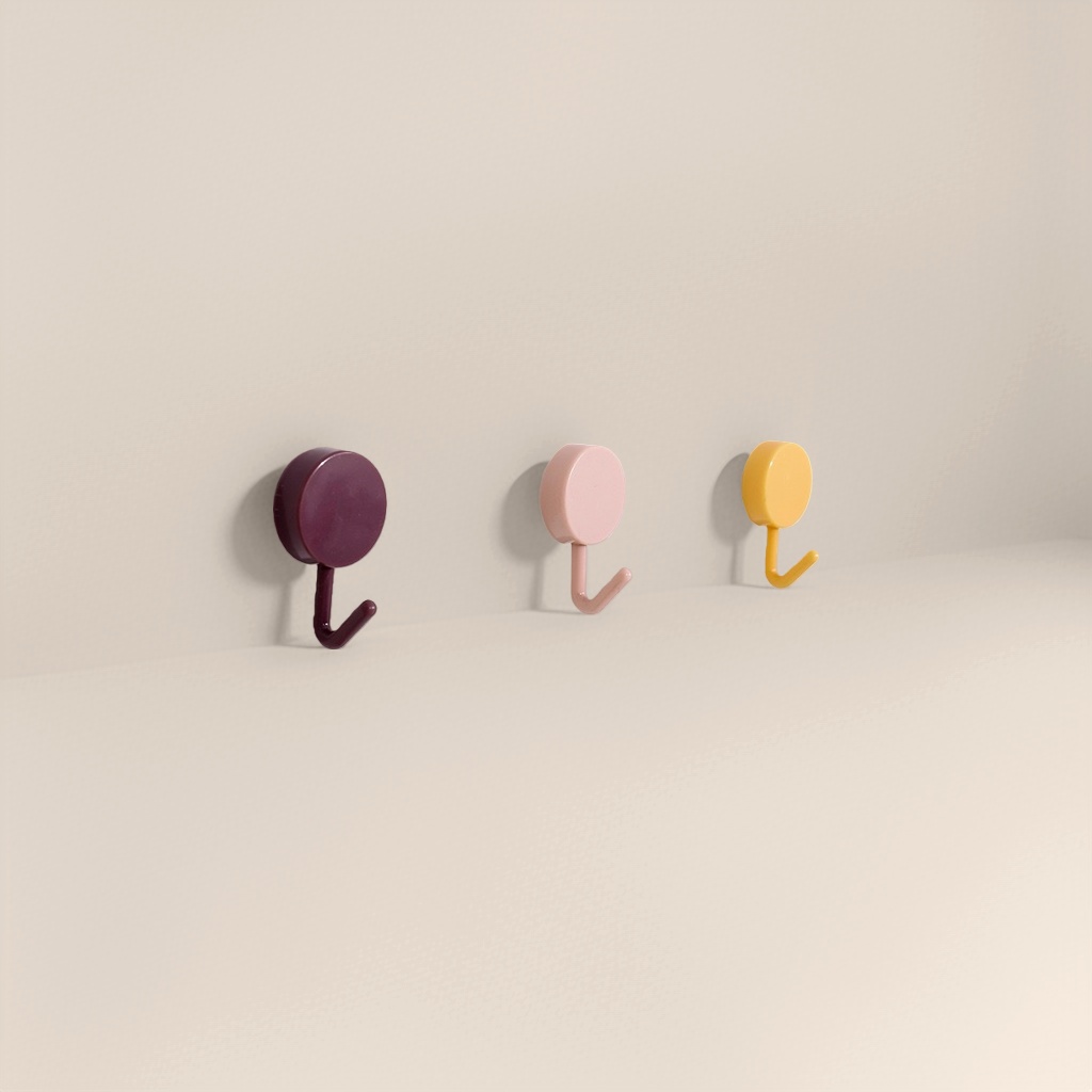 Color gancho multifunción de carga sin perforación para baño y cocina removible tipo de pasta Specification image
