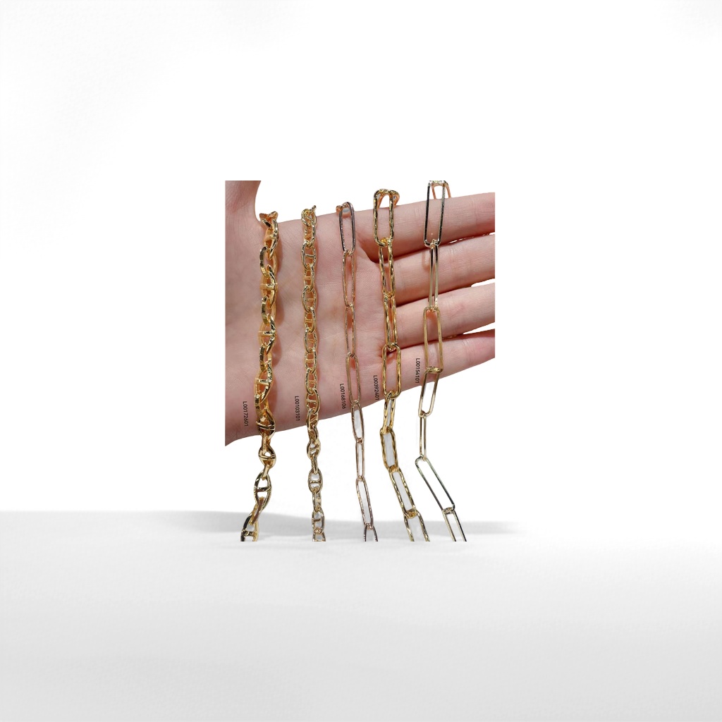 Brazalete de cadena de oro moda simple mujer muñeca accesorios