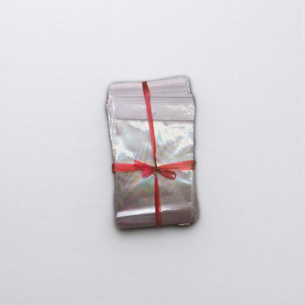 Transparent plastic bags with red ribbon gift packaging bags, hand-held dust-proof sealed bags