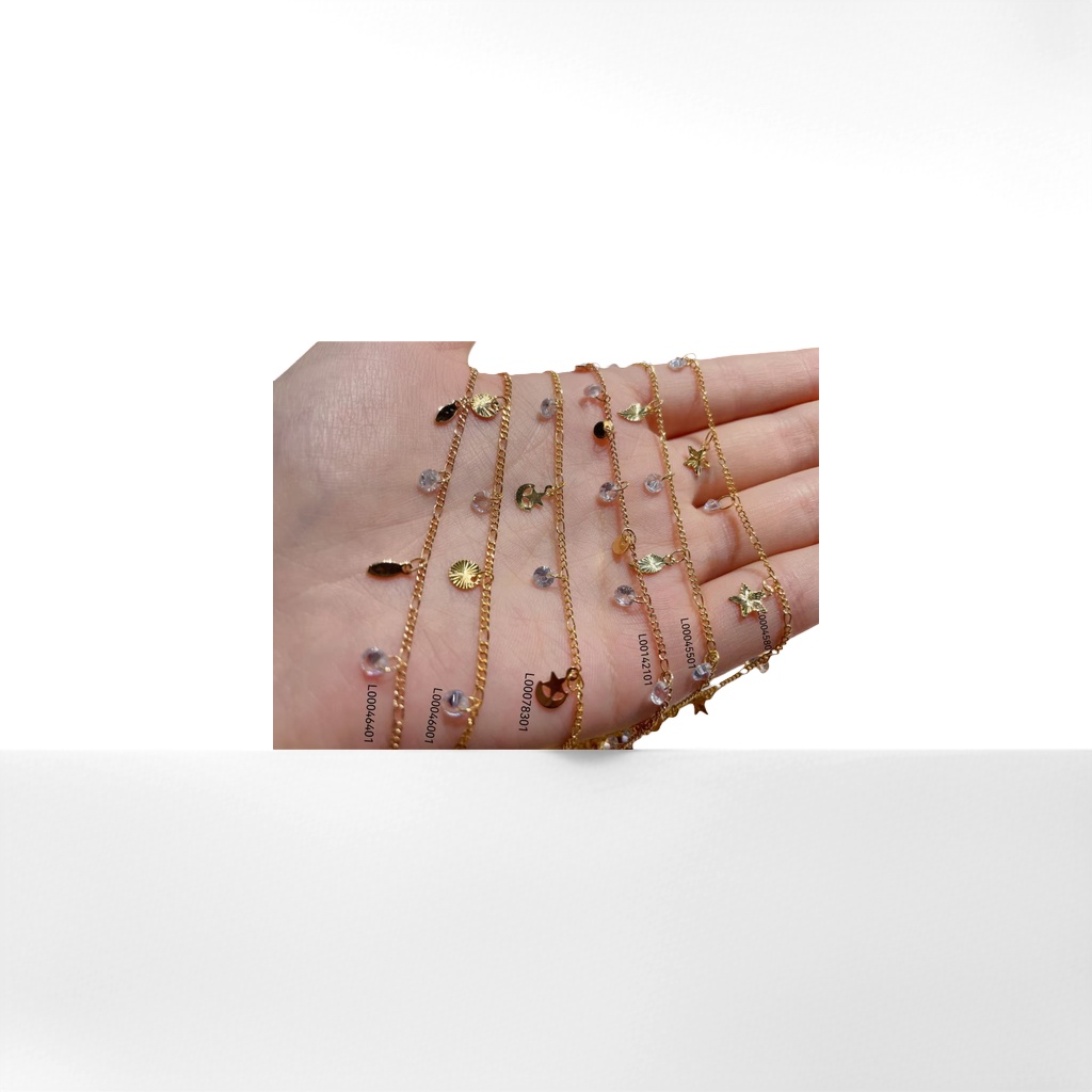 Collar de oro pulsera set moda simple versátil pareja estilo
