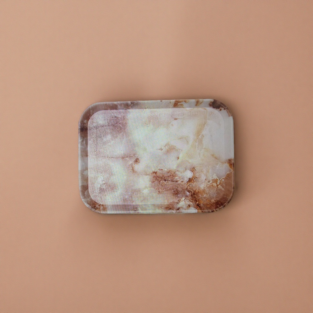 Marble-textured tray, home storage tray, anti-slip and wear-resistant dinner plate, coffee table storage tray