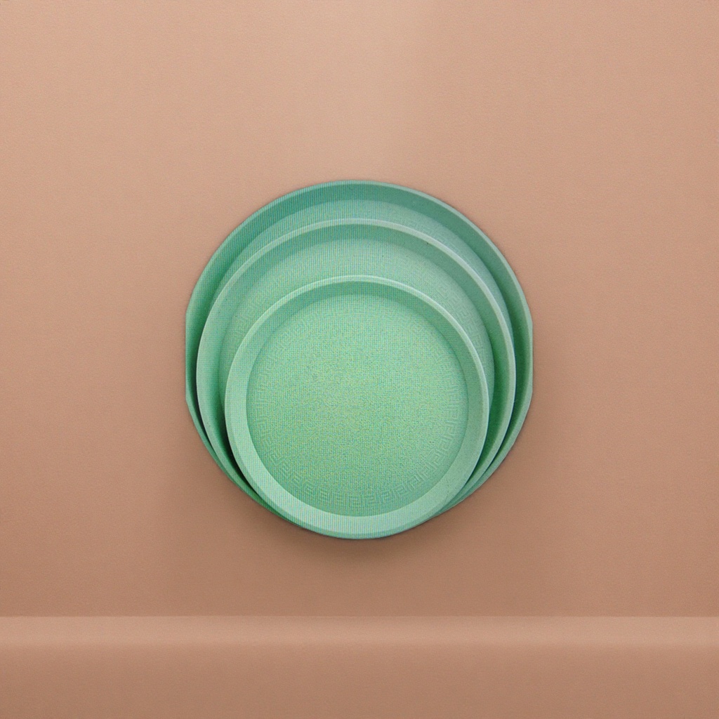 Green ceramic plates, simple household dinner plates, dishwasher safe glazed tableware