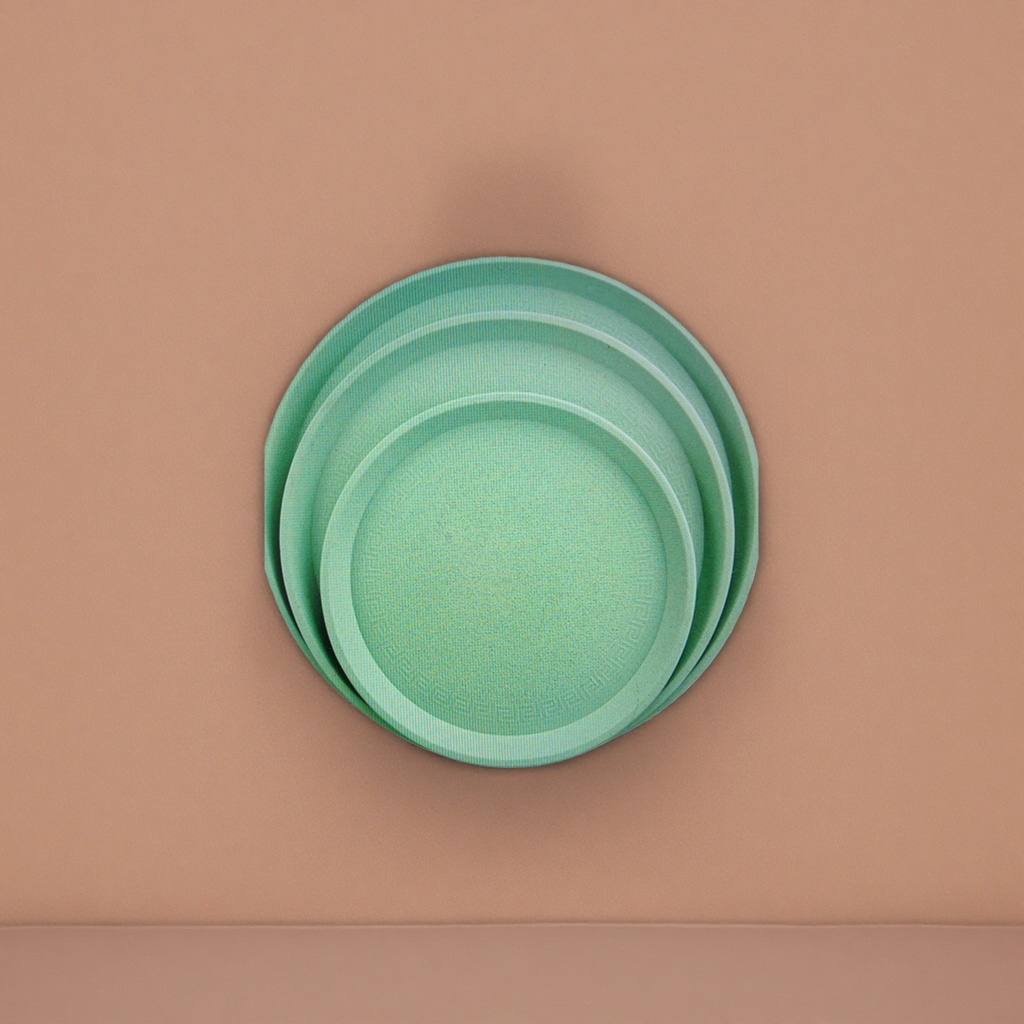 Green ceramic plates, simple household dinner plates, dishwasher safe glazed tableware Specification image