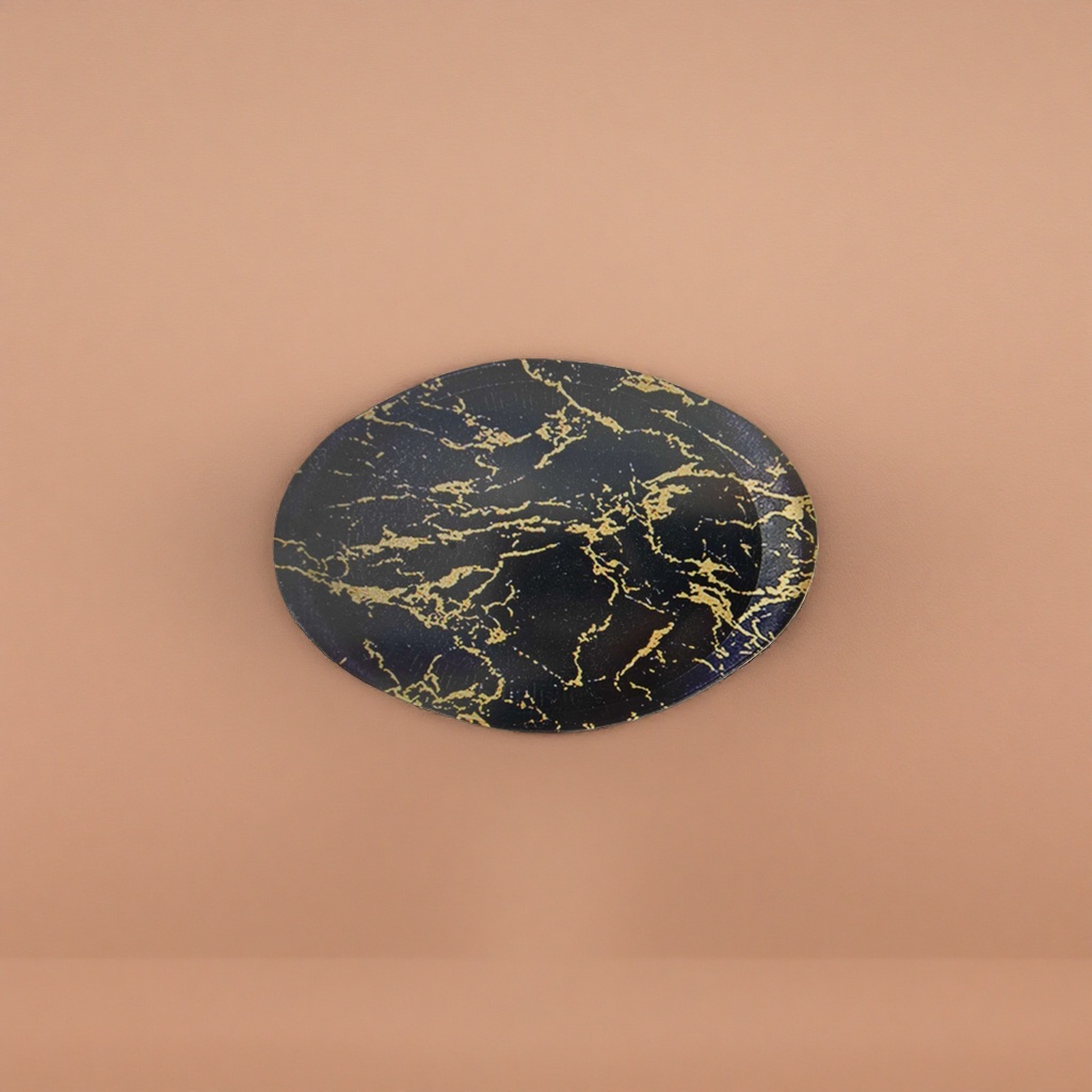 Black gold-patterned ceramic plate, home decorative dinner plate, high-end round serving plate Application Scenario