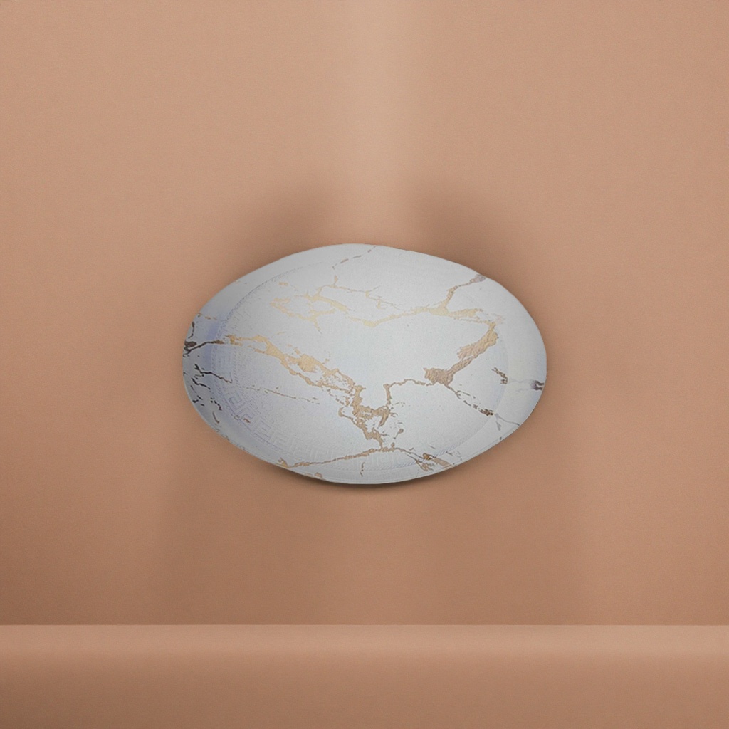 Marble-patterned bone China plate table setting, home light luxury tableware, 20cm
