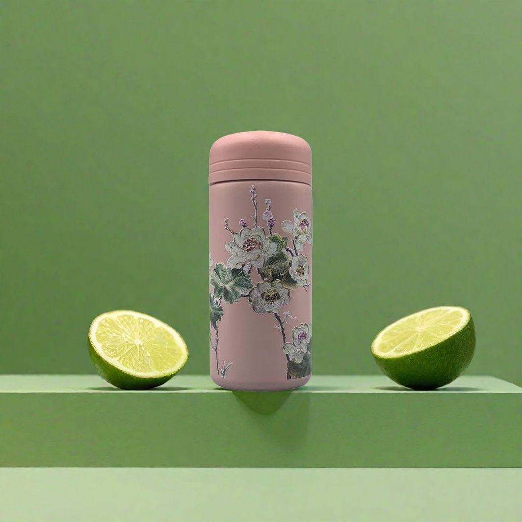 Pink floral pattern insulated cup, 304 stainless steel vacuum insulated portable water cup 103136461 Specification image